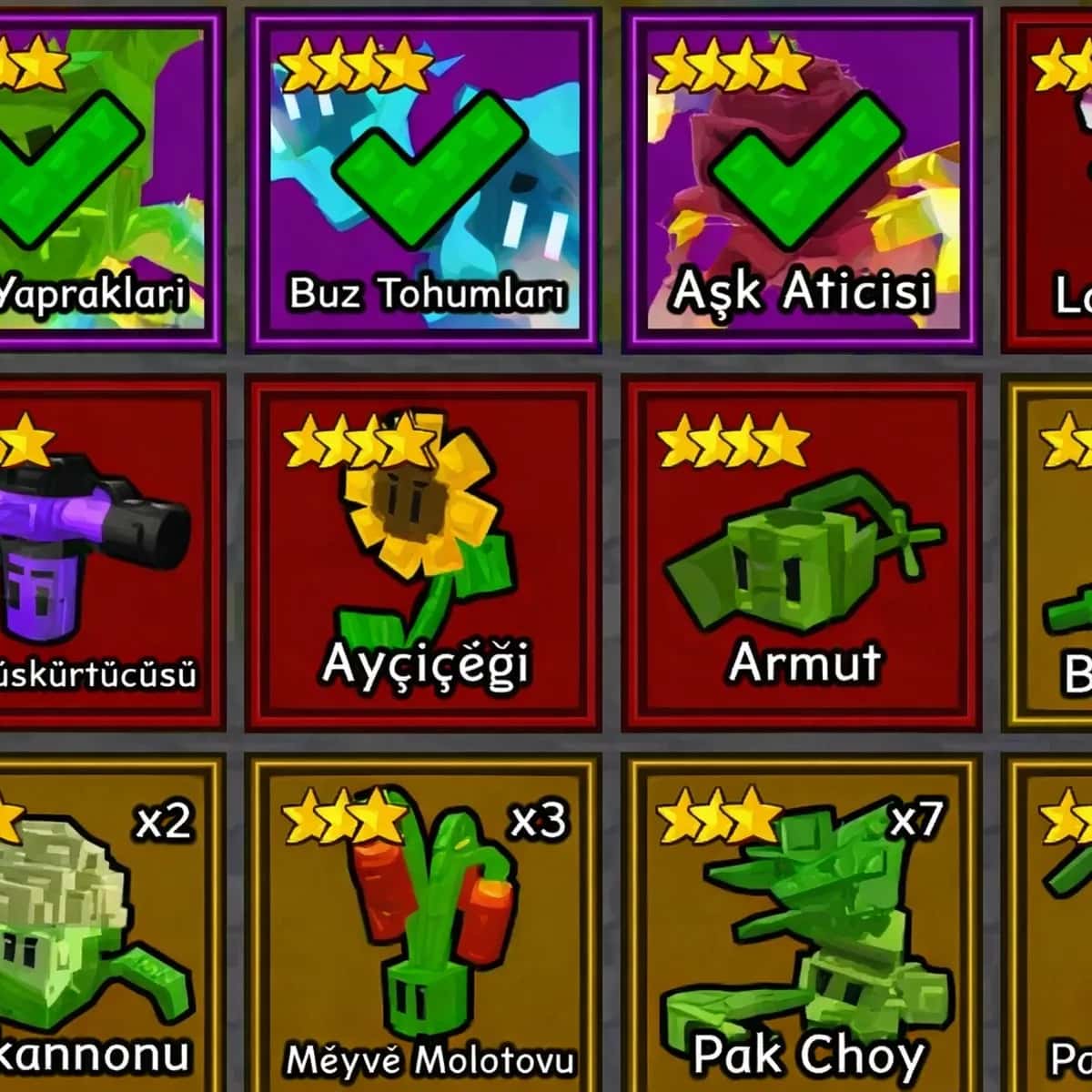Garden Tower Defence / Full inventory