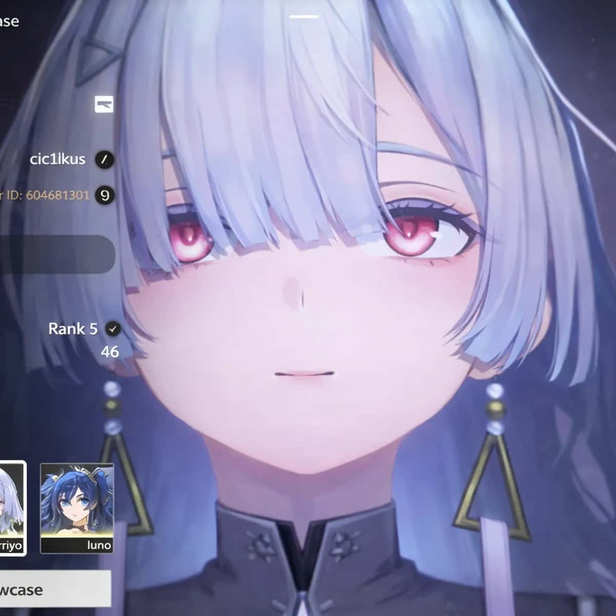 Agusta, Mornye ve Luno karakterleri bulunan hesap