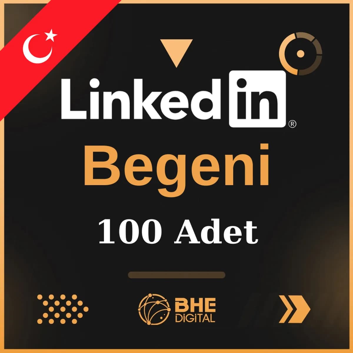 100 Adet  Türk Beğeni  Linkedin