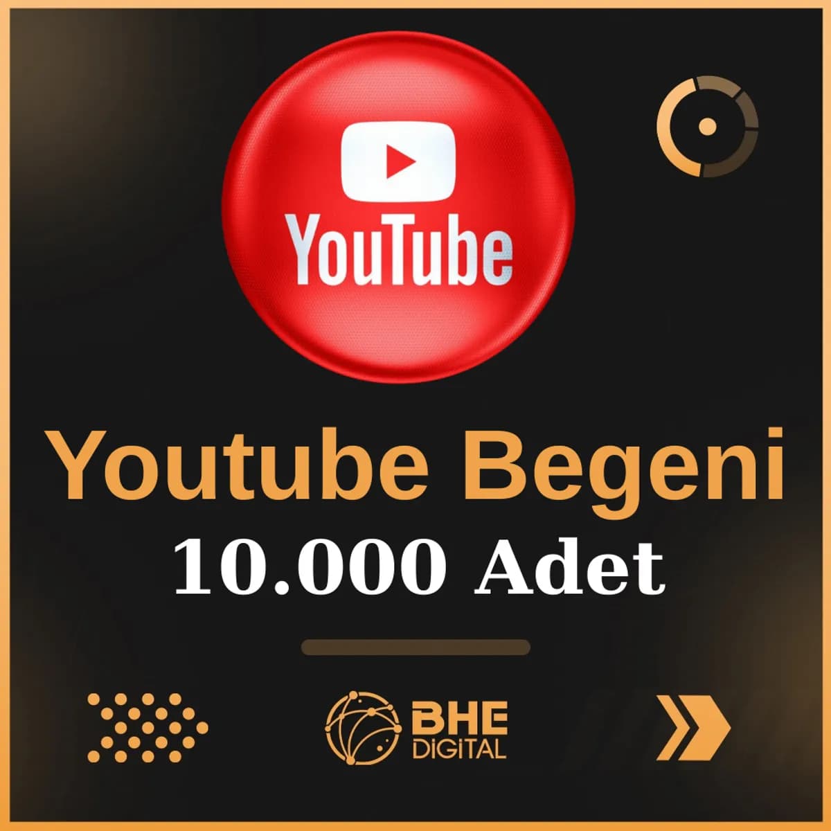 Youtube 10.000 Adet Kaliteli Beğeni