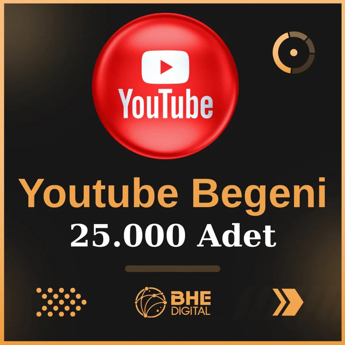 Youtube 25.000 Adet Kaliteli Beğeni