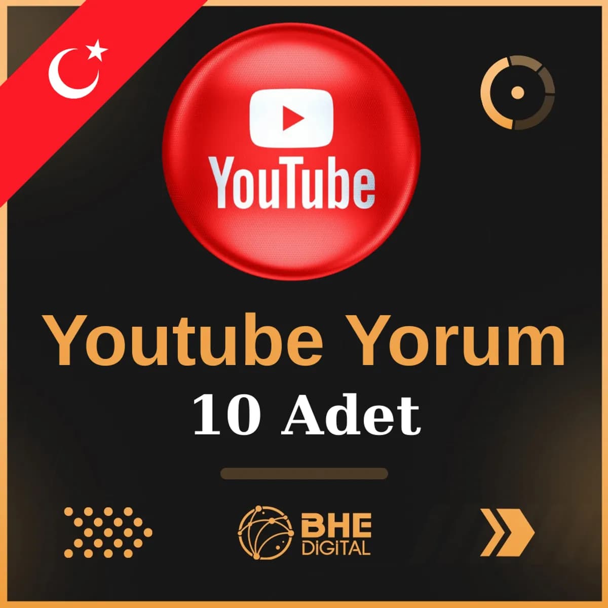 Youtube  10 Adet  Türk   Yorum