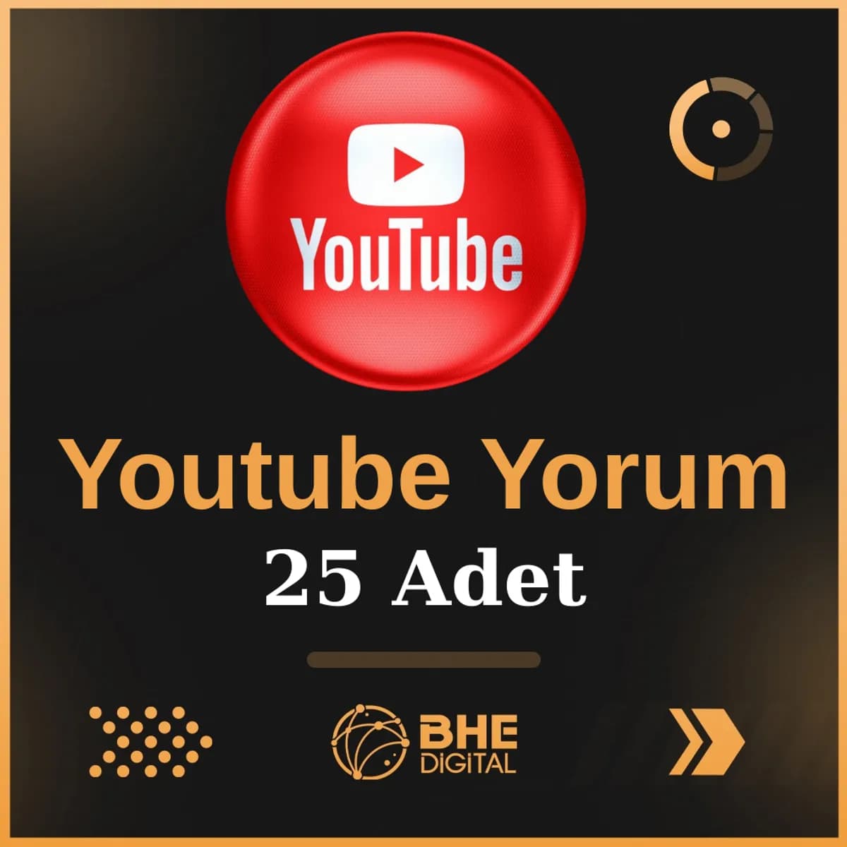 Youtube 25 Adet Kaliteli  Yorum