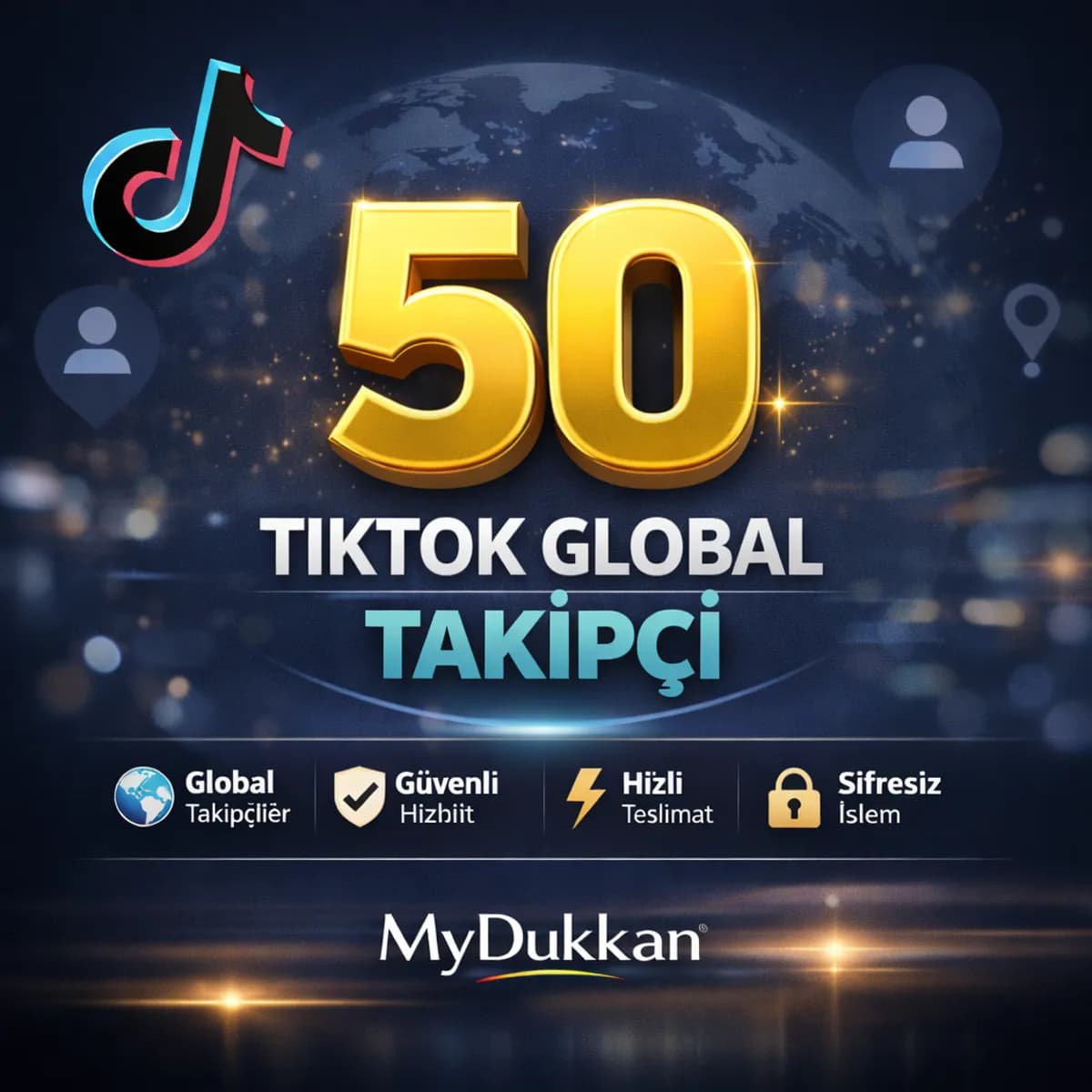TikTok 50 Takipçi – Kaliteli Global – Hızlı & Şifresiz