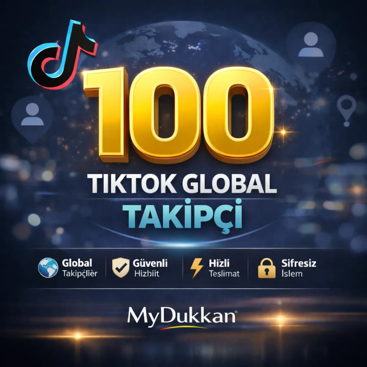TikTok 100 Takipçi – Kaliteli Global – Hızlı & Şifresiz