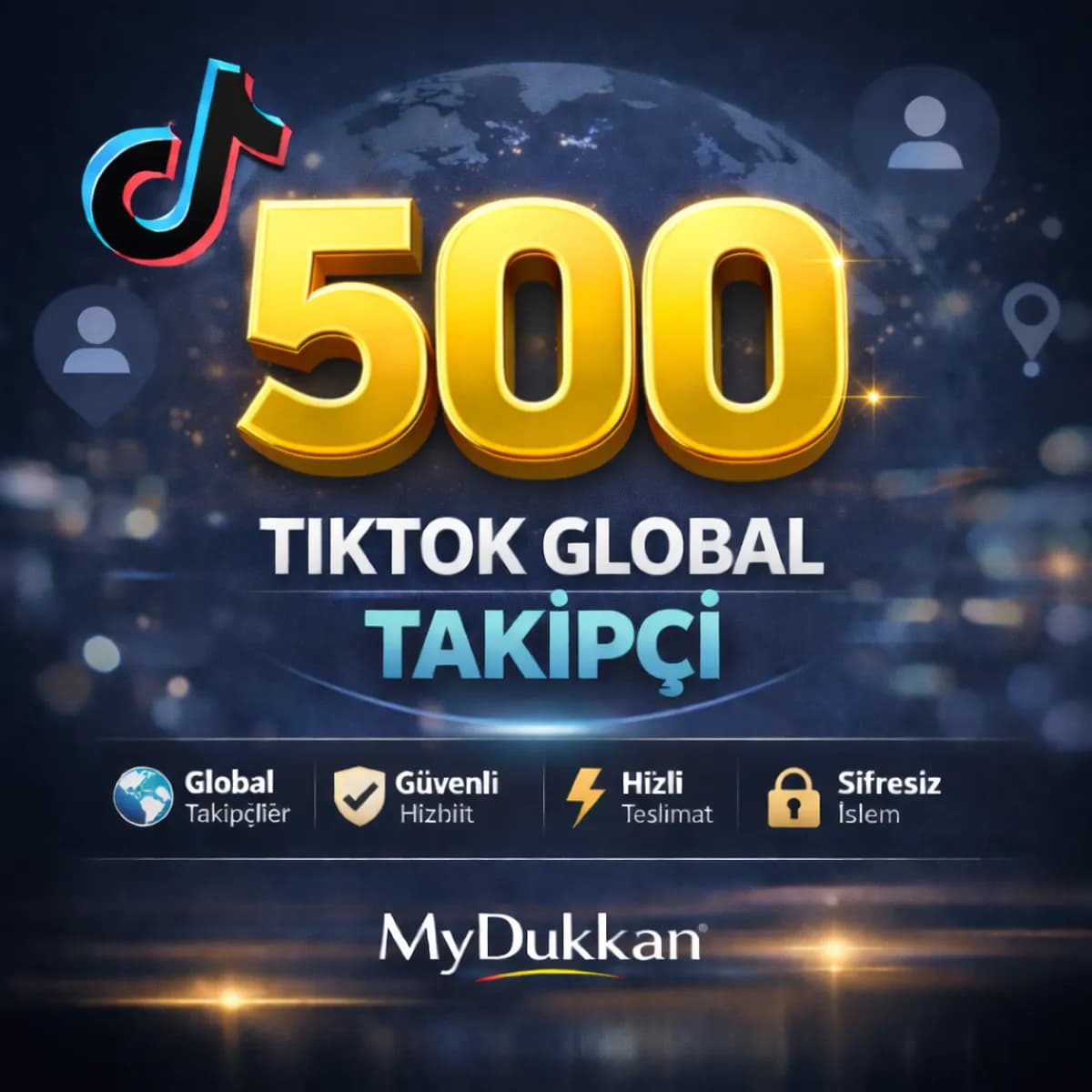 TikTok 500 Takipçi – Kaliteli Global – Hızlı & Şifresiz