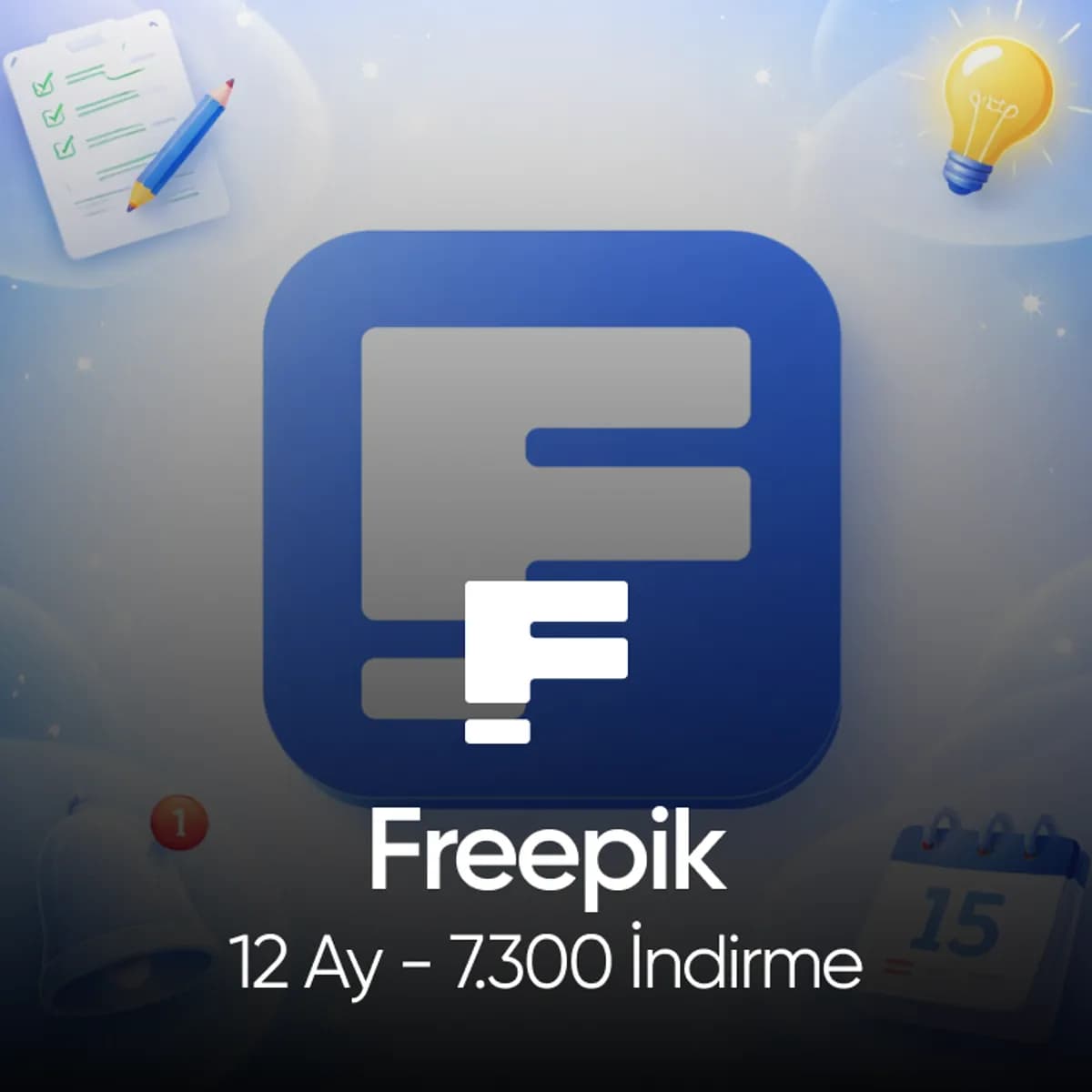 Freepik 12 Aylık 7300 İndirme Hakkı