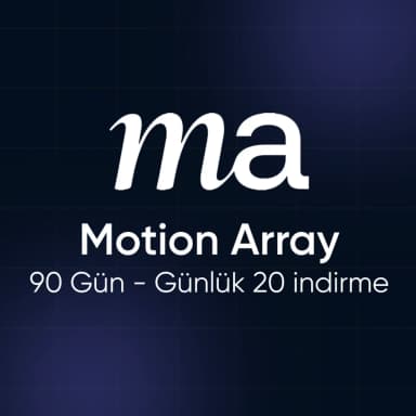 Motion Array – 90 Gün  (Günlük 20 İndirme)