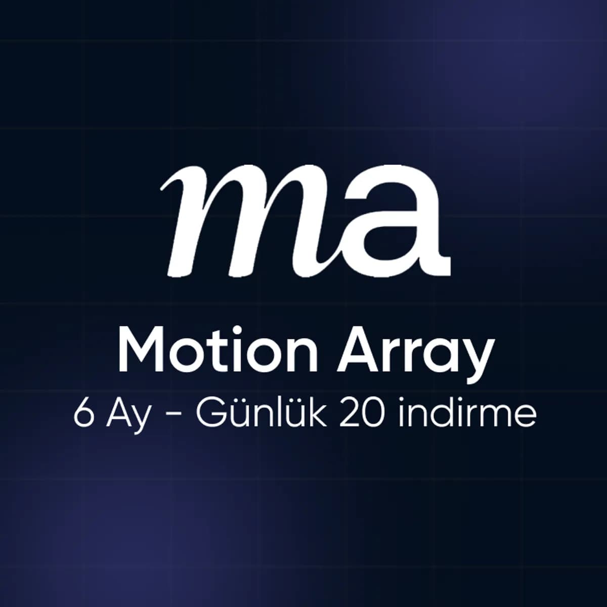 Motion Array – 6 Ay  (Günlük 20 İndirme)