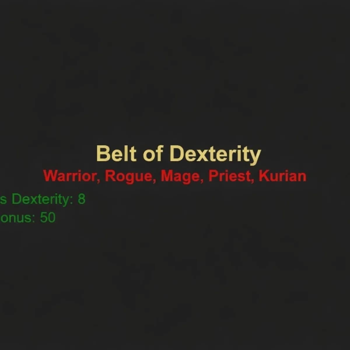 Belt of Dexterity - Hızlı Teslimat