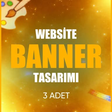 🎨 3 Adet Website Banner Tasarımı