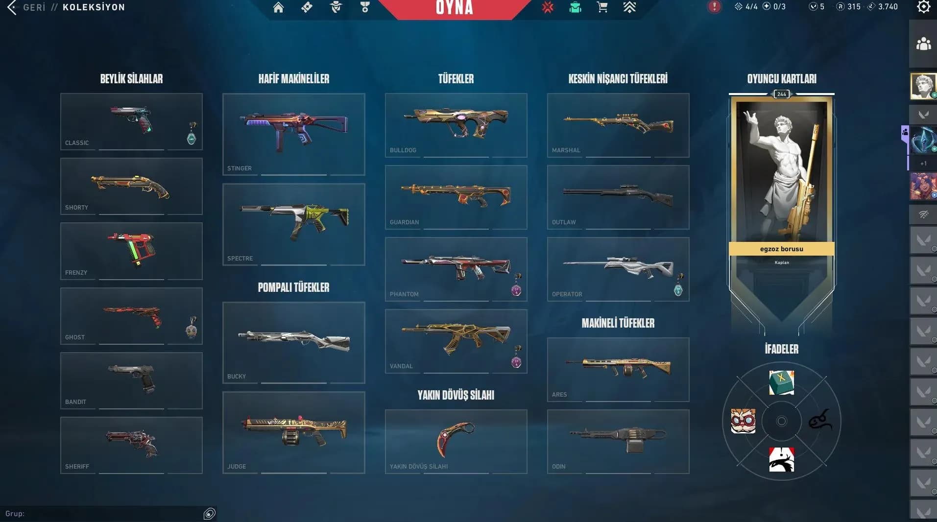 245 SEVİYE İyon KARAMBİT+ RGX PRO VANDAL
