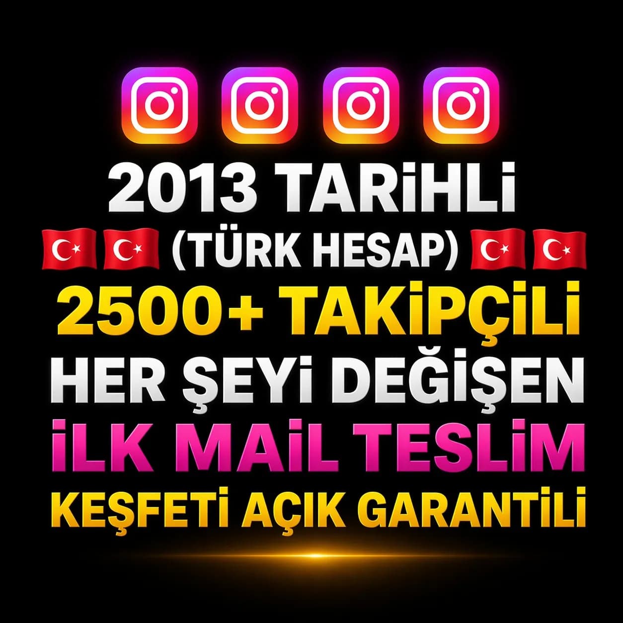 ⭐+2500 TAKİPÇİLİ⭐2013 KURULUM⚡INSTAGRAM HESABI