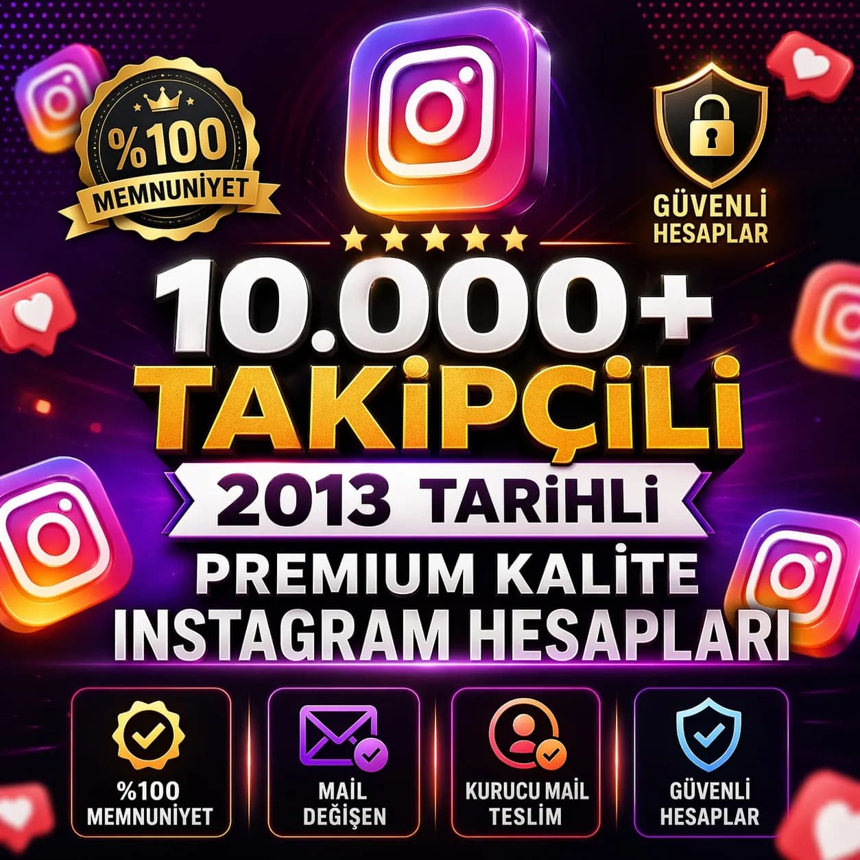 ✔️+10.000 TAKİPÇİLİ⭐2013 KURULUM⚡INSTAGRAM HESABI