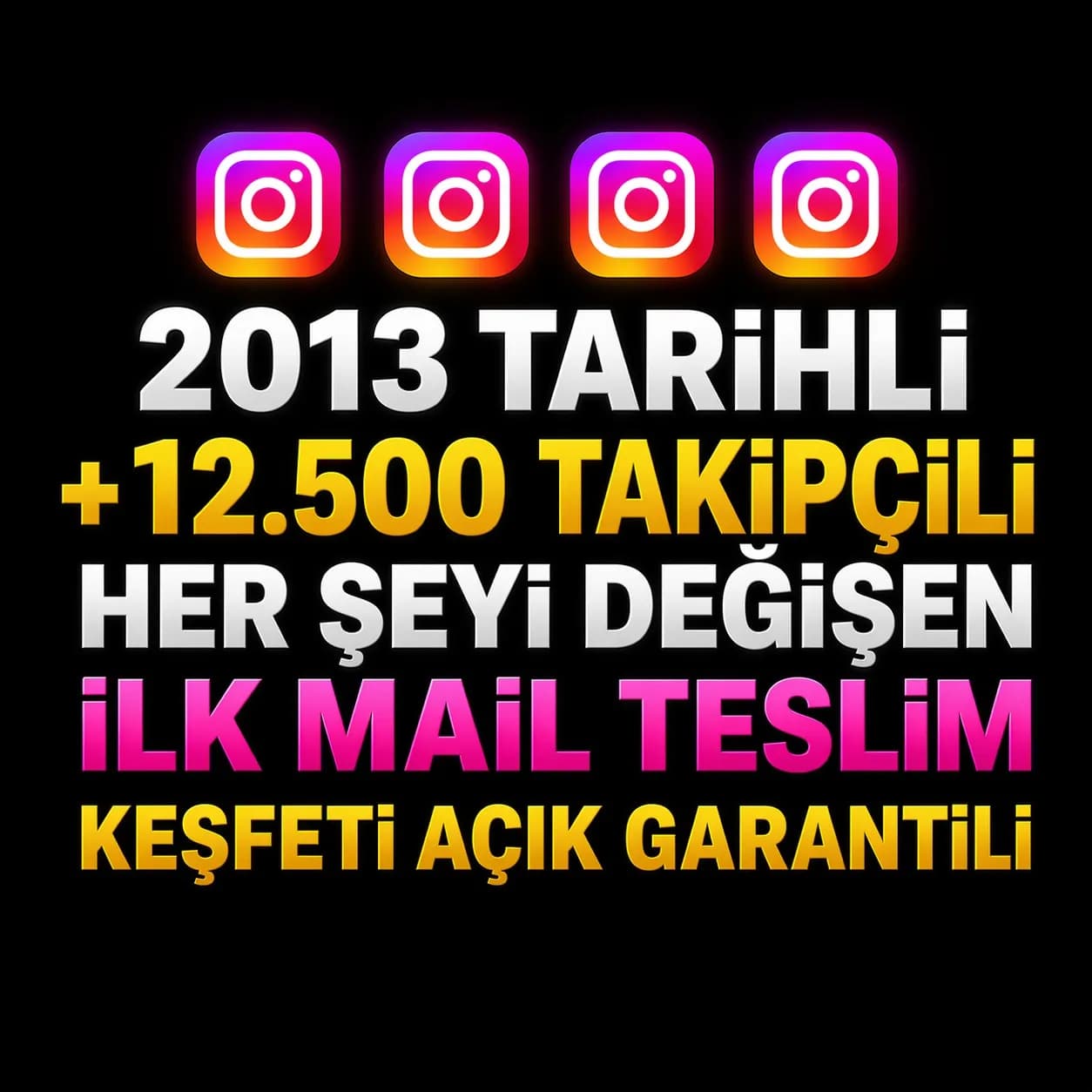 ✔️+12.500 TAKİPÇİLİ⭐2013 KURULUM⚡INSTAGRAM HESABI