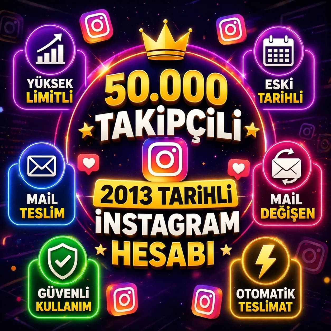 +50.000 TAKİPÇİLİ⭐2013 KURULUM⚡INSTAGRAM HESABI