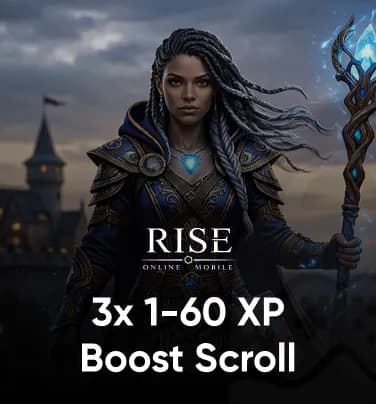 Rise Online World Mobile 3x 1-60 XP Boost Scroll