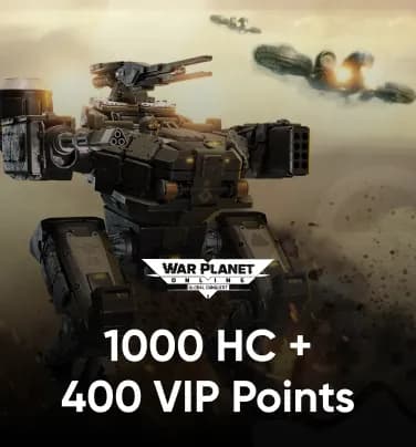 War Planet Online 1000 HC + 400 VIP Points