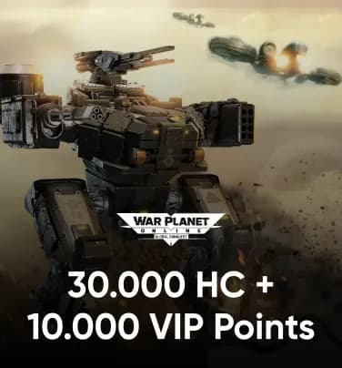 War Planet Online 30000 HC + 10000 VIP Points