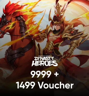 Dynasty Heroes: Legend Samkok 9999+1499 Voucher