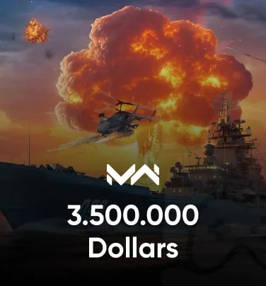 Modern Warships: Naval Battles 3500000 Dollars