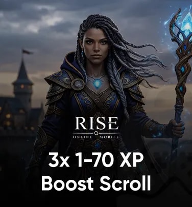 Rise Online World Mobile 3x 1-70 XP Boost Scroll