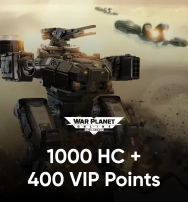 War Planet Online 1000 HC + 400 VIP Points
