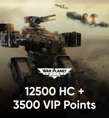 War Planet Online 12500 HC + 3500 VIP Points