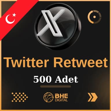 X (Twitter) 500 Adet Türk Retweet