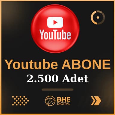 Youtube 2.500 Adet Kaliteli Abone