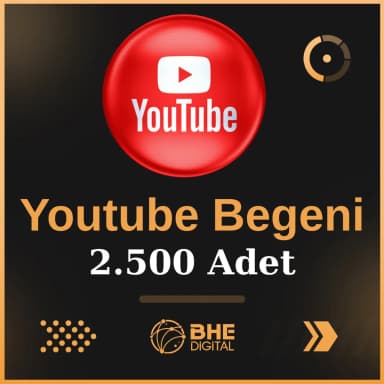 Youtube 2.500 Adet Kaliteli Beğeni
