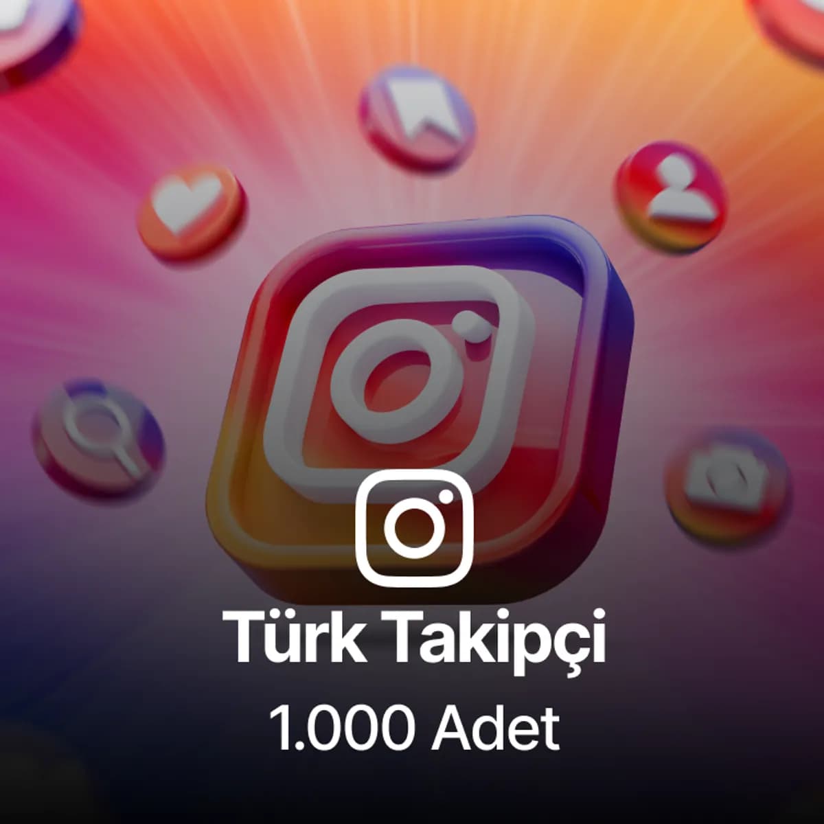 Instagram 1.000 Türk Takipçi - 90 Gün Garantili