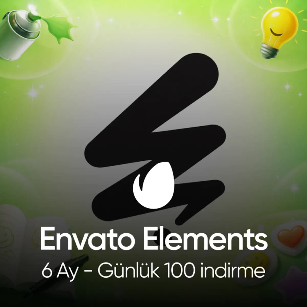 Envato Elements - 6 Ay - Günlük 100 indirme