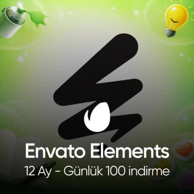 Envato Elements - 12 Ay - Günlük 100 indirme