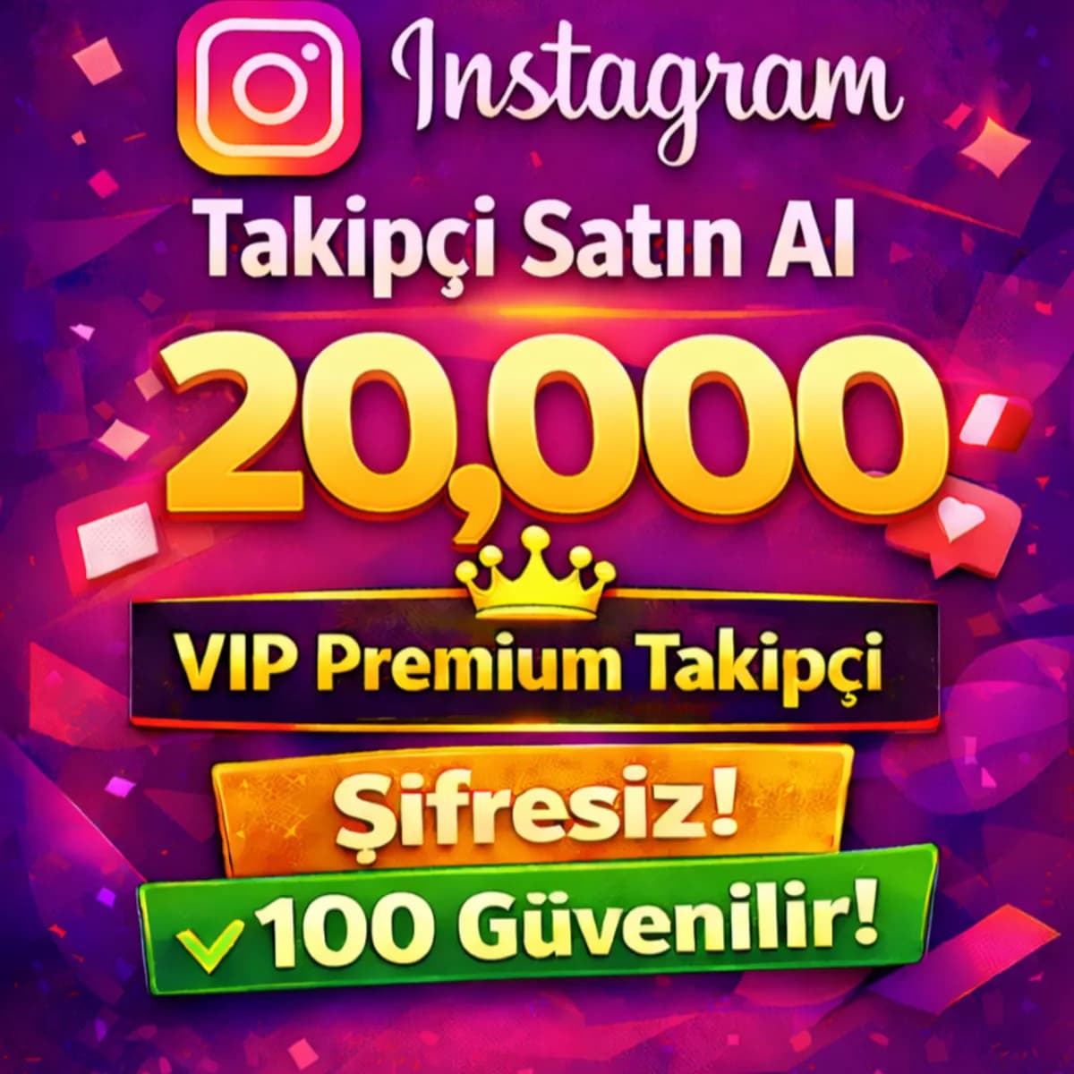 İNSTAGRAM 20000 Takipçi Satın Al -365 Gün Garantili %100 Etkileşim VIP