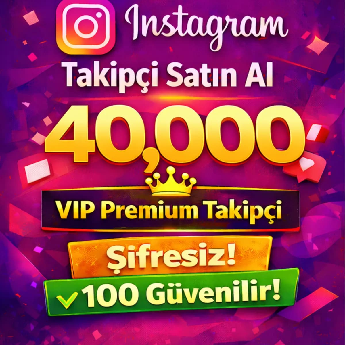 İNSTAGRAM 40000 Takipçi Satın Al -365 Gün Garantili %100 Etkileşim VIP