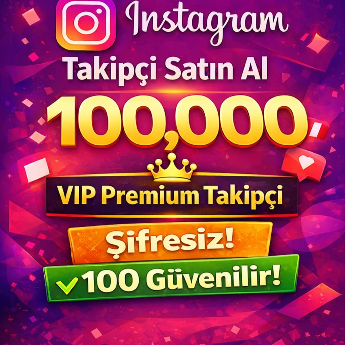 İNSTAGRAM 100000 Takipçi Satın Al-365 Gün Garantili %100 Etkileşim VIP