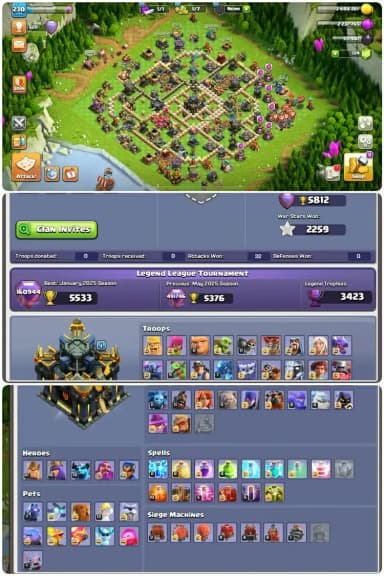 CoC TH17 Global | Max Hero + Full Defense + Epic Equip