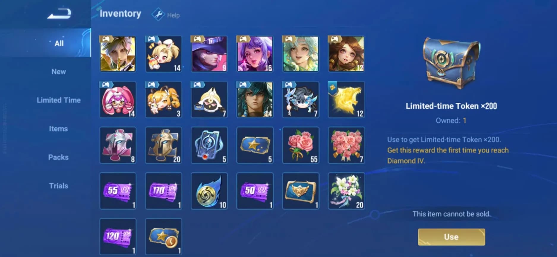 Global | Lv34 - Vip 6 - Diamind 3 (S9) - 42 Heroes - 25 Skins