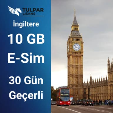 İngiltere 10 GB E-Sim - 30 Günlük