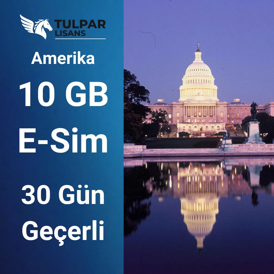 Amerika 10 GB E-Sim - 30 Günlük