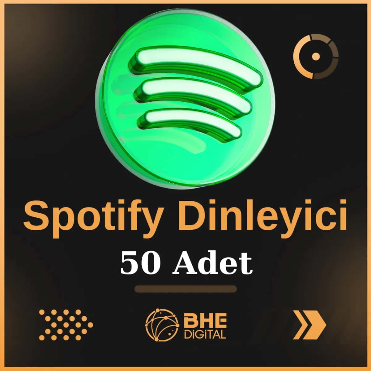 Spotify 50 Adet Kaliteli Dinleyici