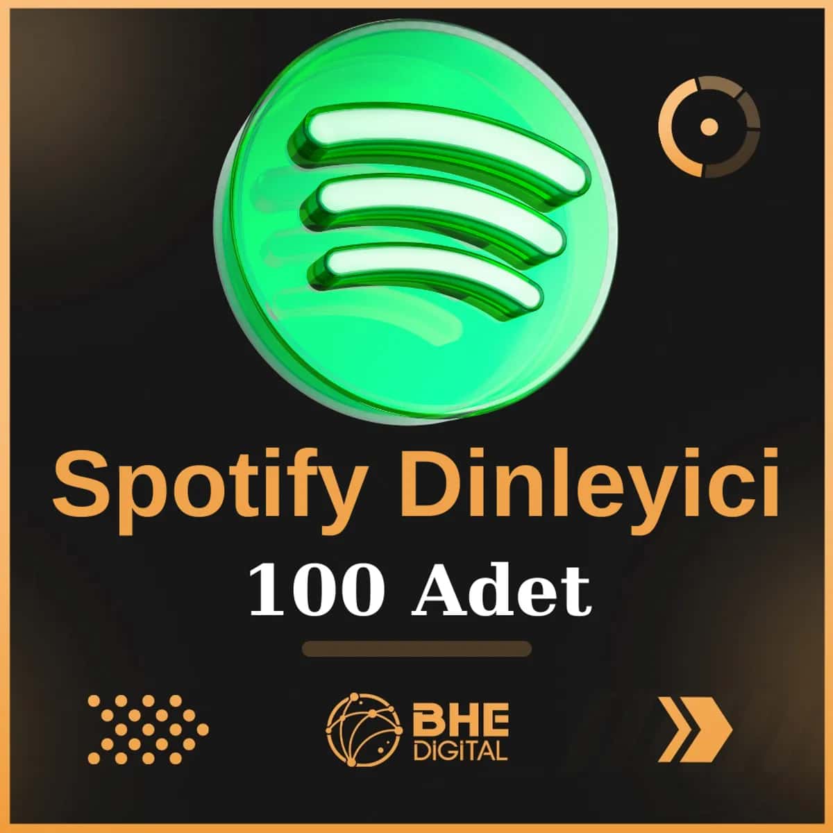 Spotify 100 Adet Kaliteli Dinleyici