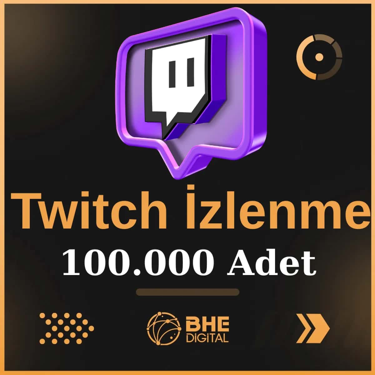 Twitch 100.000 Adet Kaliteli İzlenme