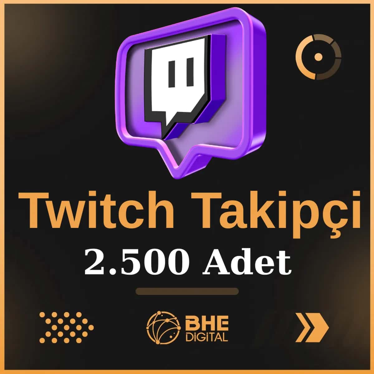 Twitch 2.500 Adet Kaliteli Takipçi