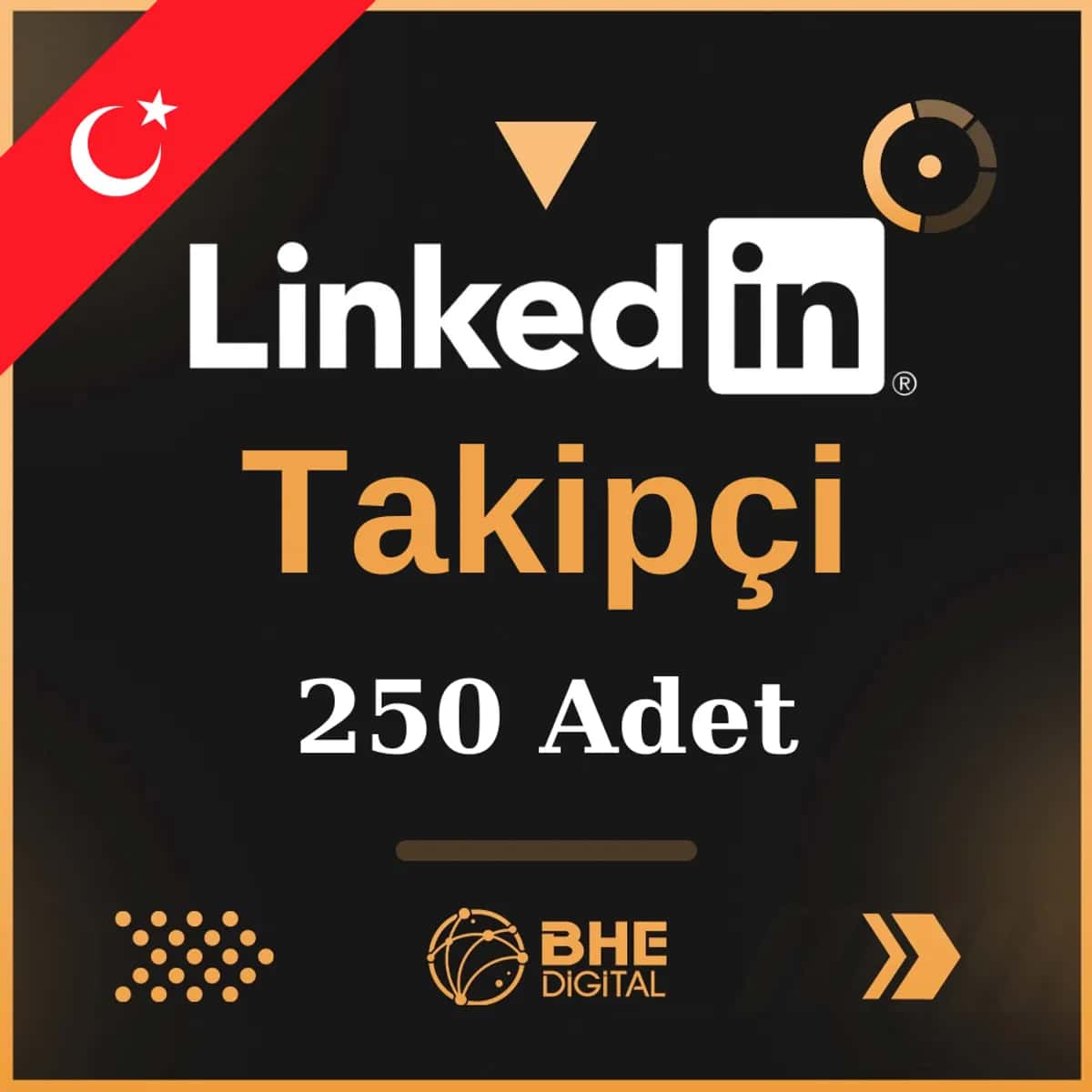 250 Adet Türk  Takipçi Linkedin