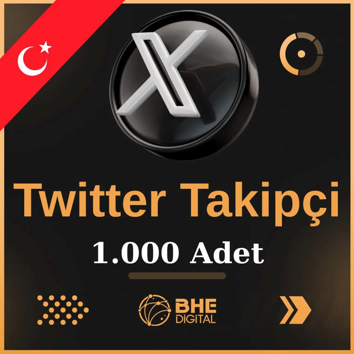 X (Twitter) 1.000 Adet Türk Takipçi