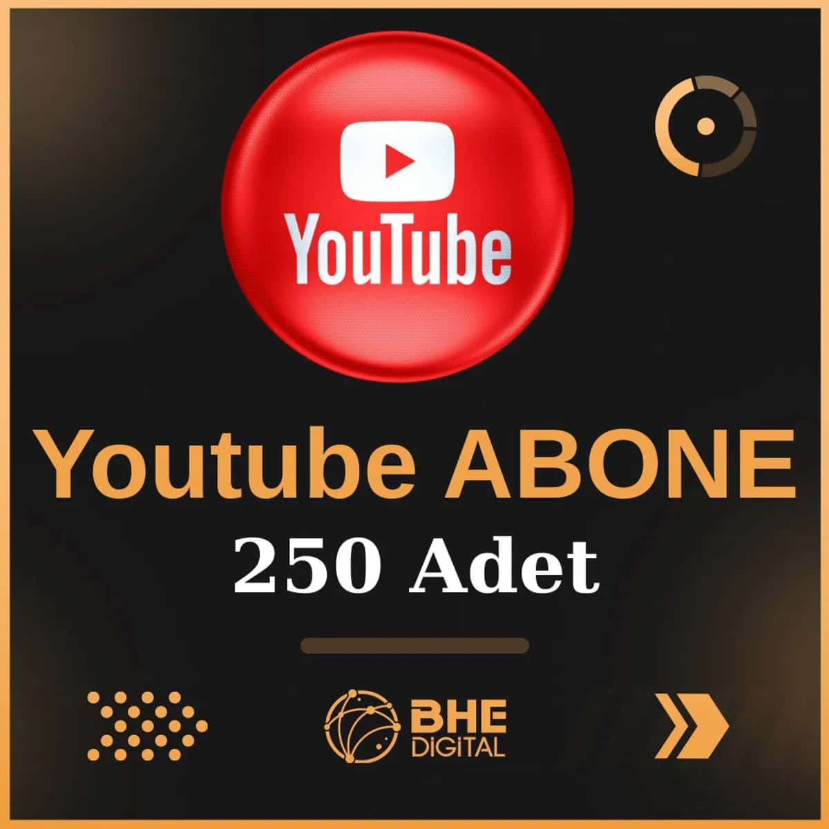 Youtube 250 Adet Kaliteli Abone