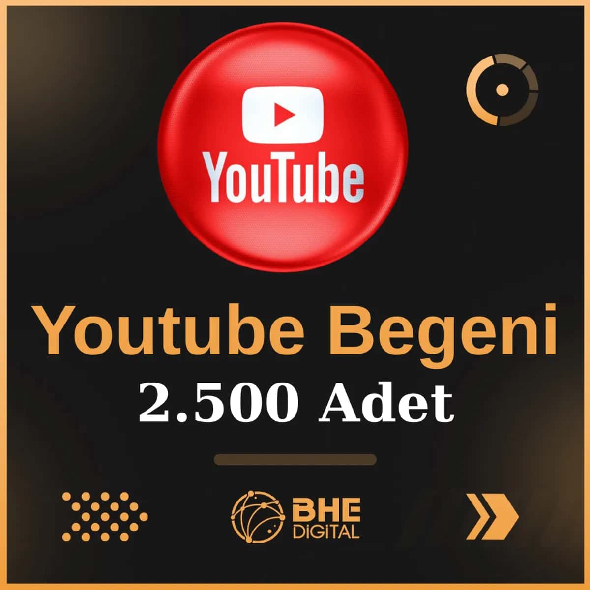 Youtube 2.500 Adet Kaliteli Beğeni