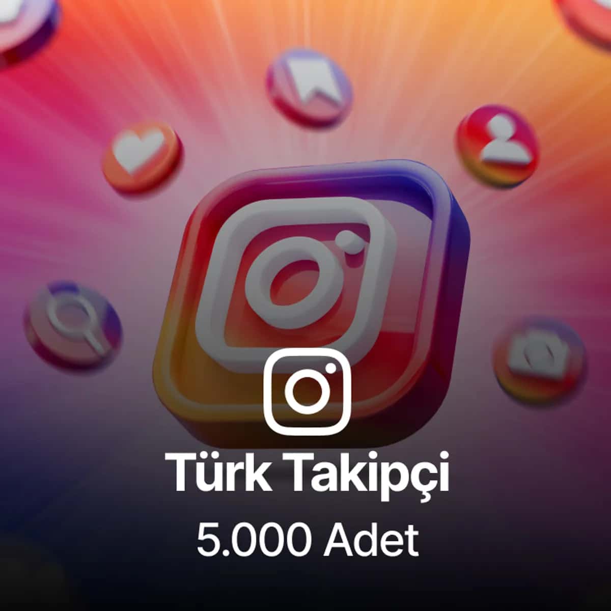 Instagram 5.000 Türk Takipçi - 90 Gün Garantili